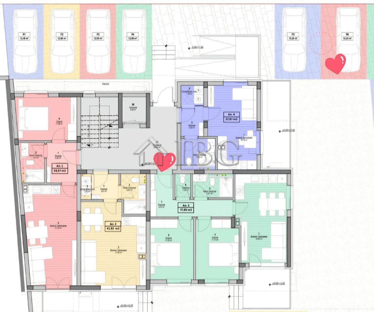 2-Bedroom Apartment with Parking & Storage City-2 by Emilia Romana — photo 3