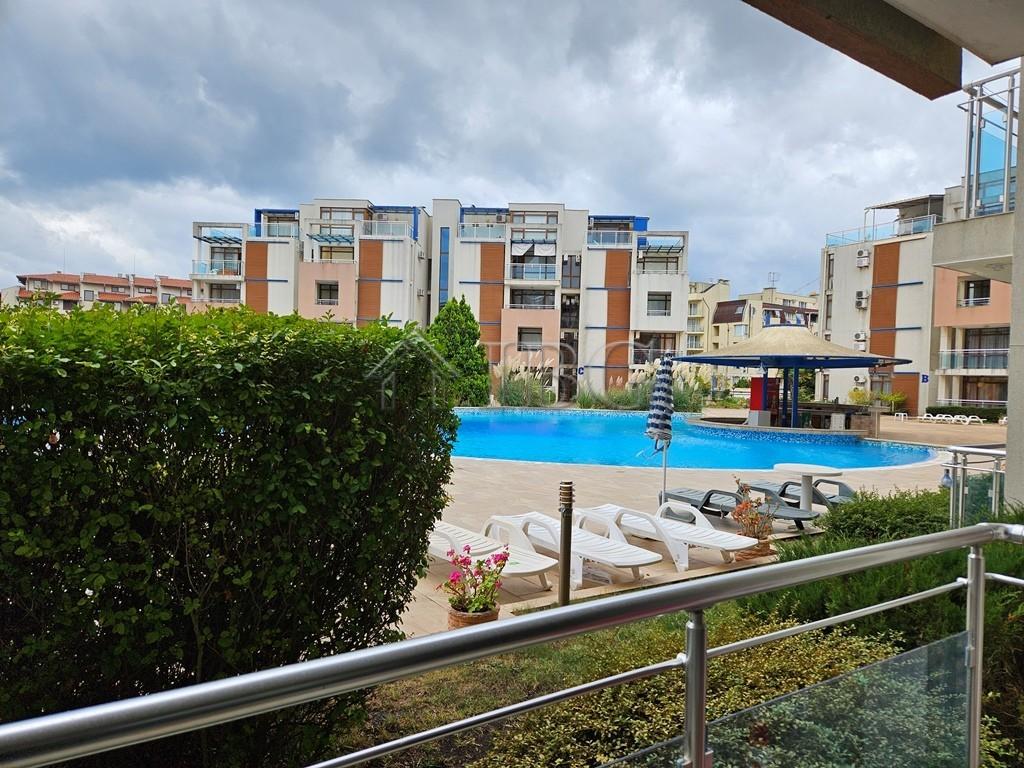 Studio with separate kitchen and balcony with pool view Sun City 1, Sunny Beach — Sunny Beach