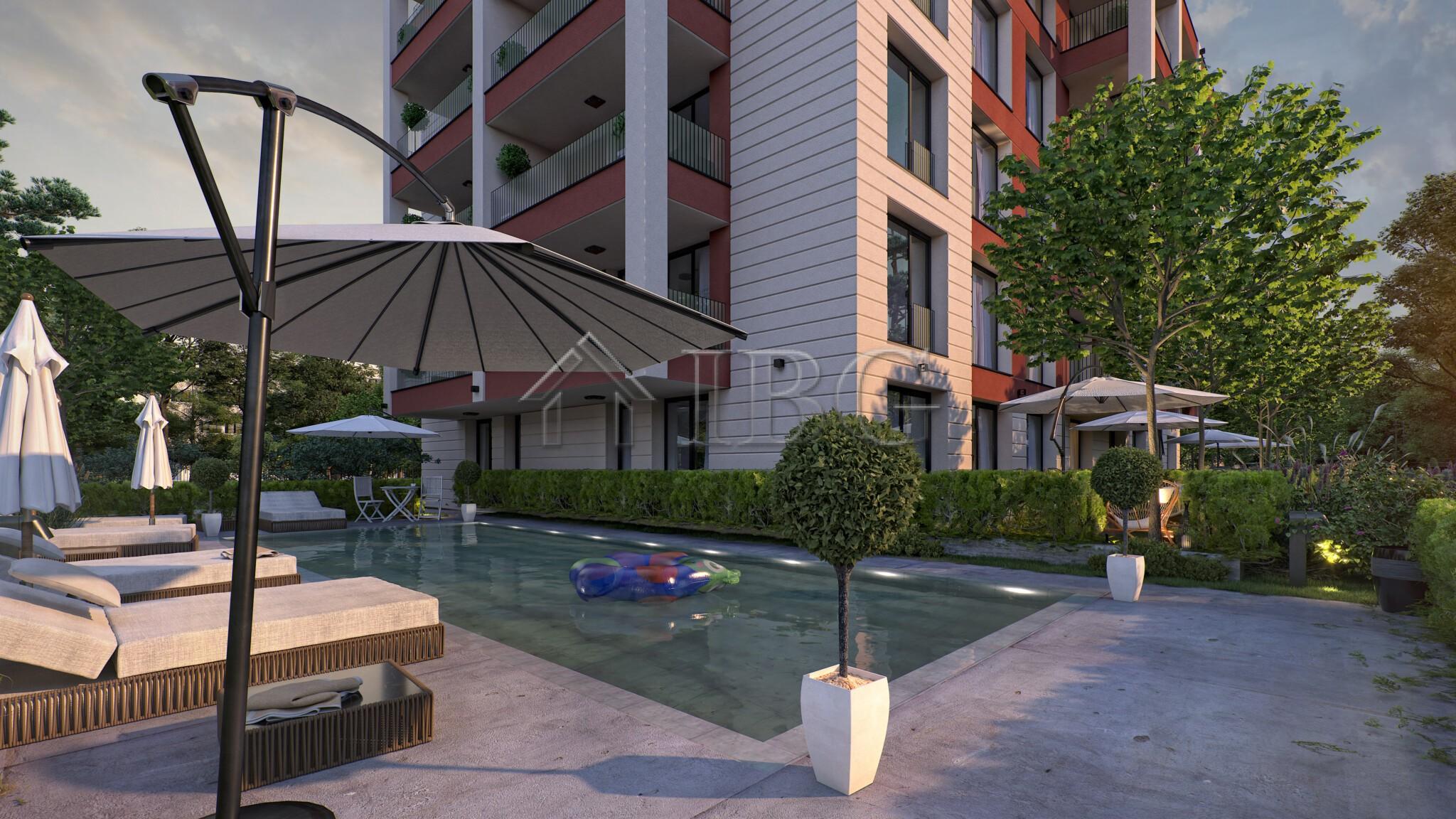 1-Bedroom Apartment with Garden Sunny View Central, Block 7 (New Building) — Sunny Beach