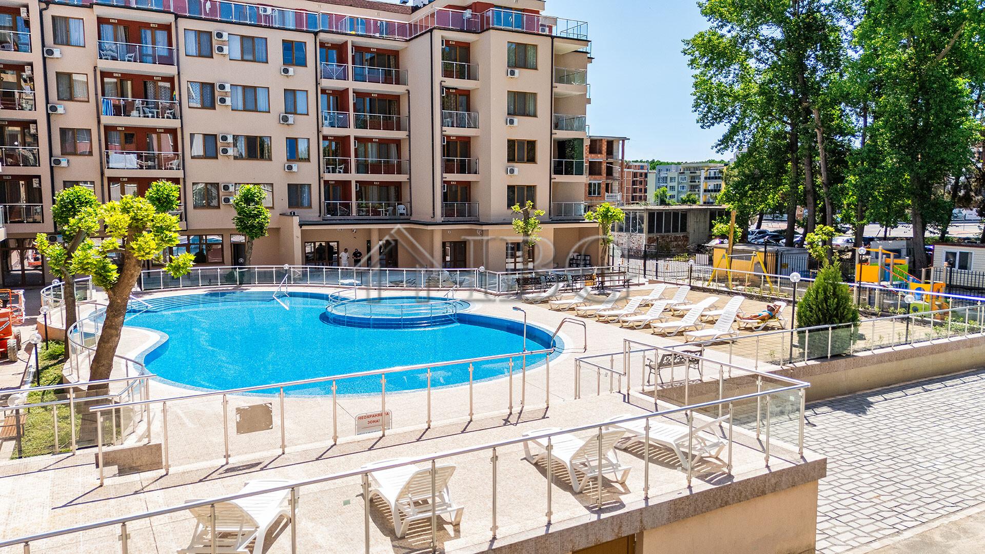 Furnished Studio with Pool View in Nessebar Fort Residence, Sunny Beach — photo 25 of 25