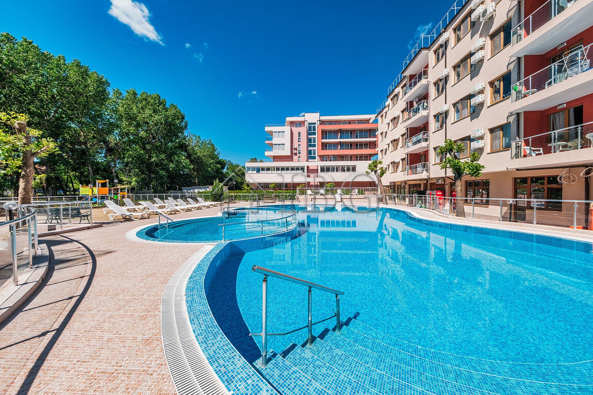 Furnished Studio with Pool View in Nessebar Fort Residence, Sunny Beach — main photo