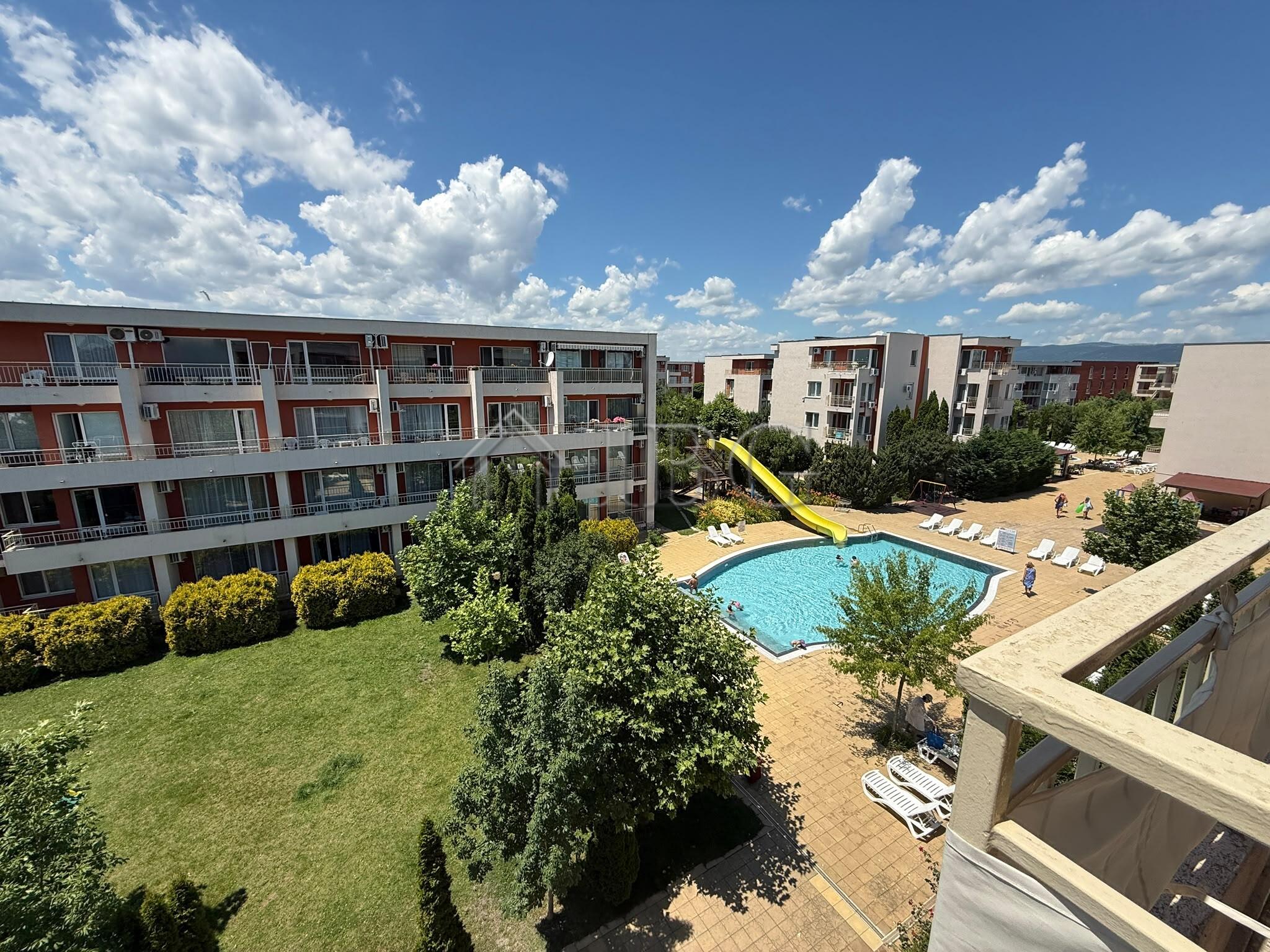 Furnished 2-room Apartment Pool View Nessebar Fort Club, Sunny Beach — main photo