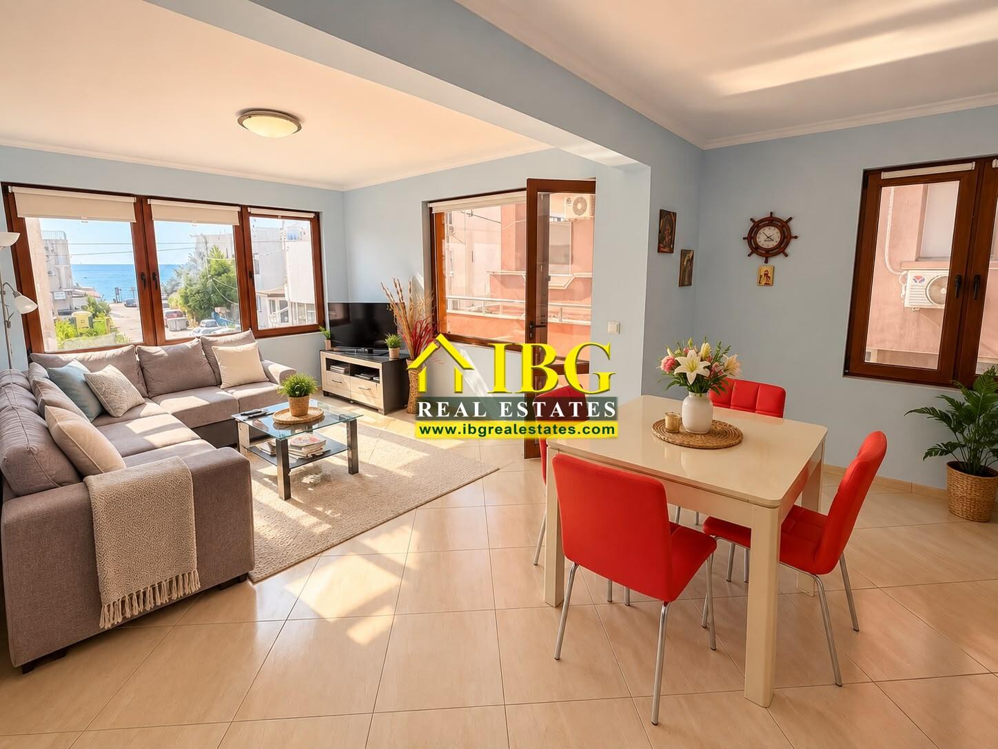 Spacious 3-Bedroom Apartment with Sea View - No Maintenance Fee Only 100 m from the Beach, Ravda — photo 2