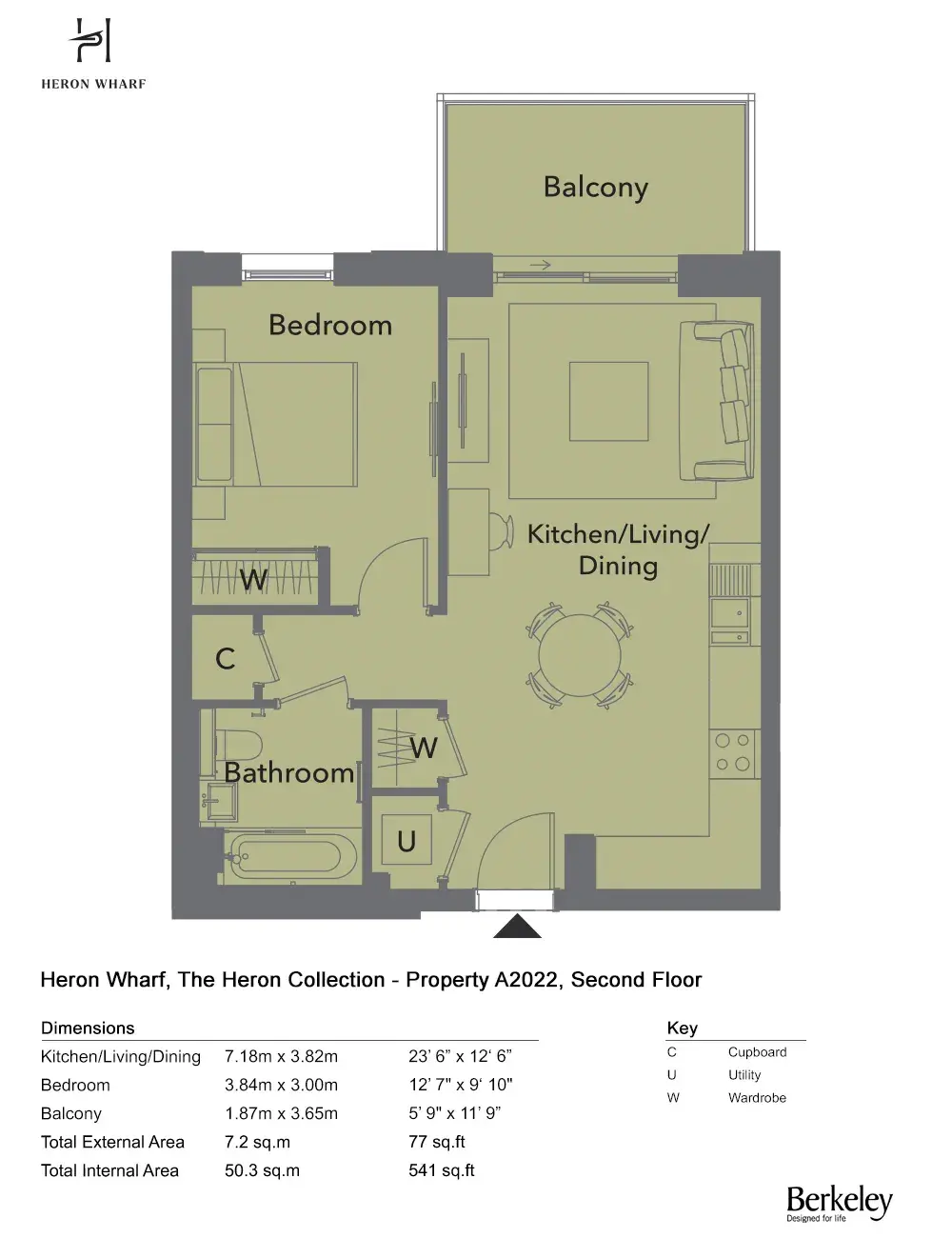 Floor plan — Apartment for Sale in Poplar London Heron Wharf