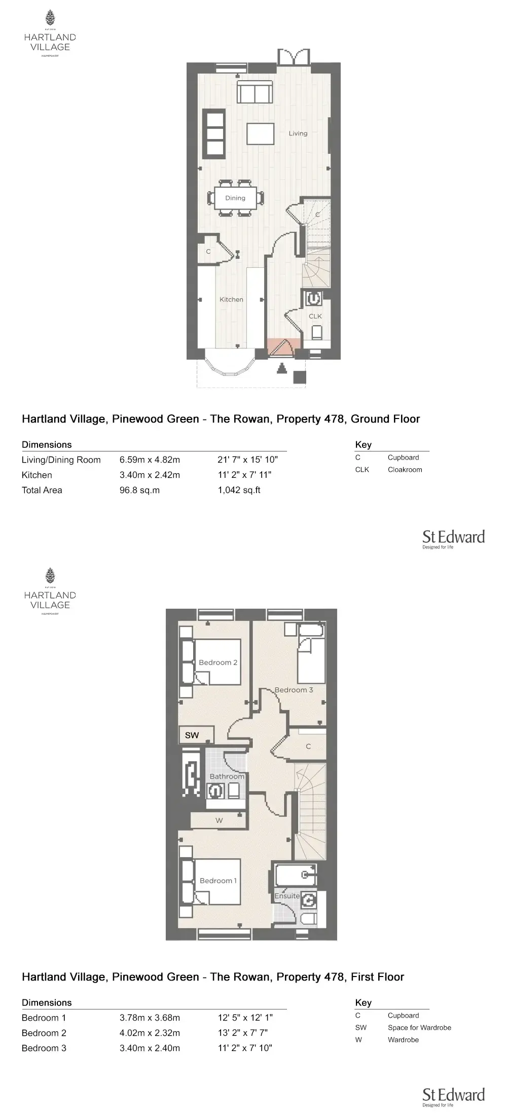 Floor plan — Semi-Detached House for Sale in Fleet Hartland Village