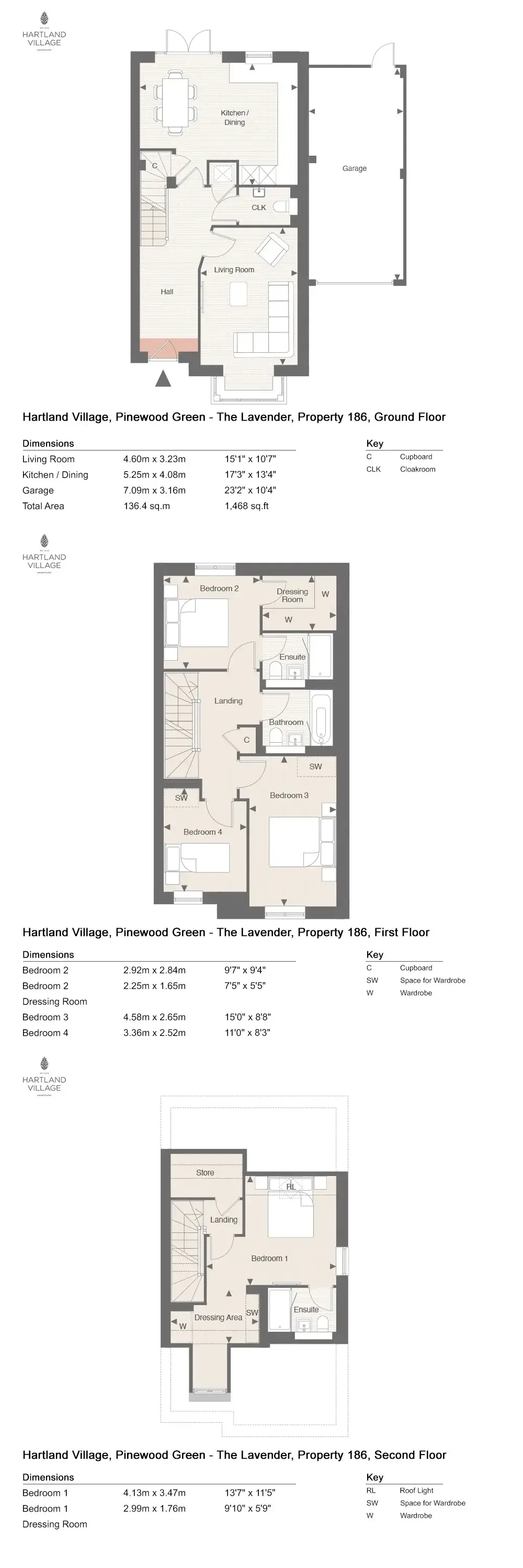 Floor plan — Semi-Detached House for Sale in Fleet Hartland Village