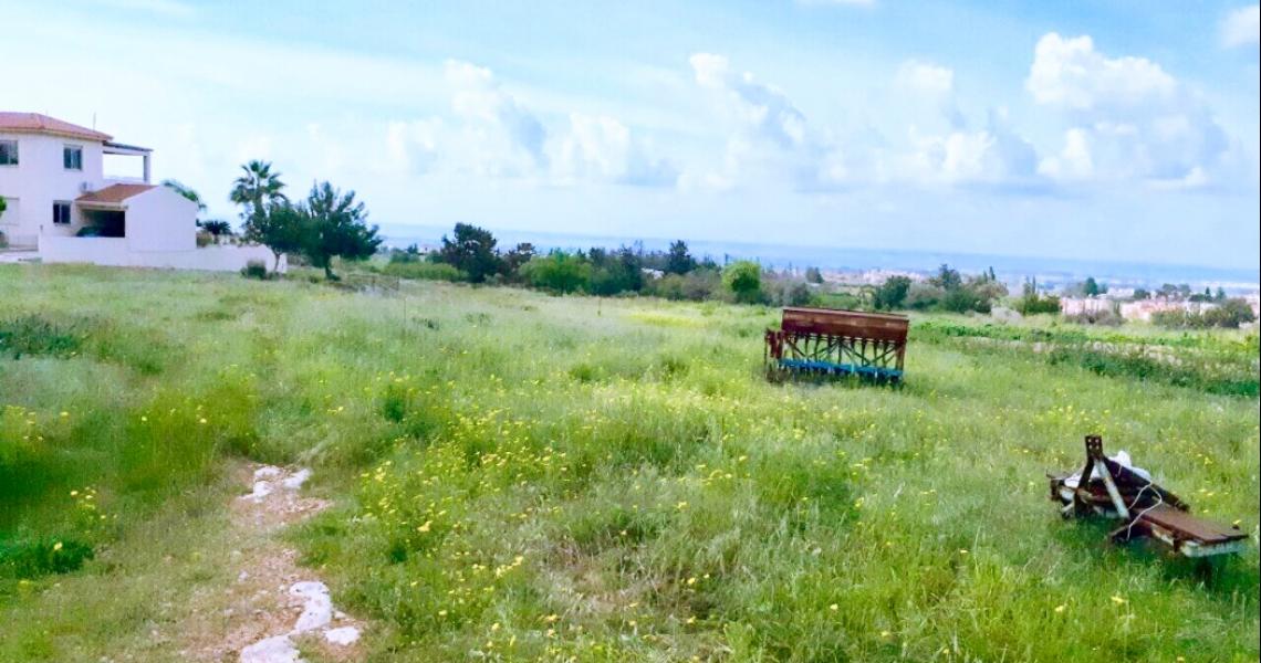 Large plot with sea views — Paphos