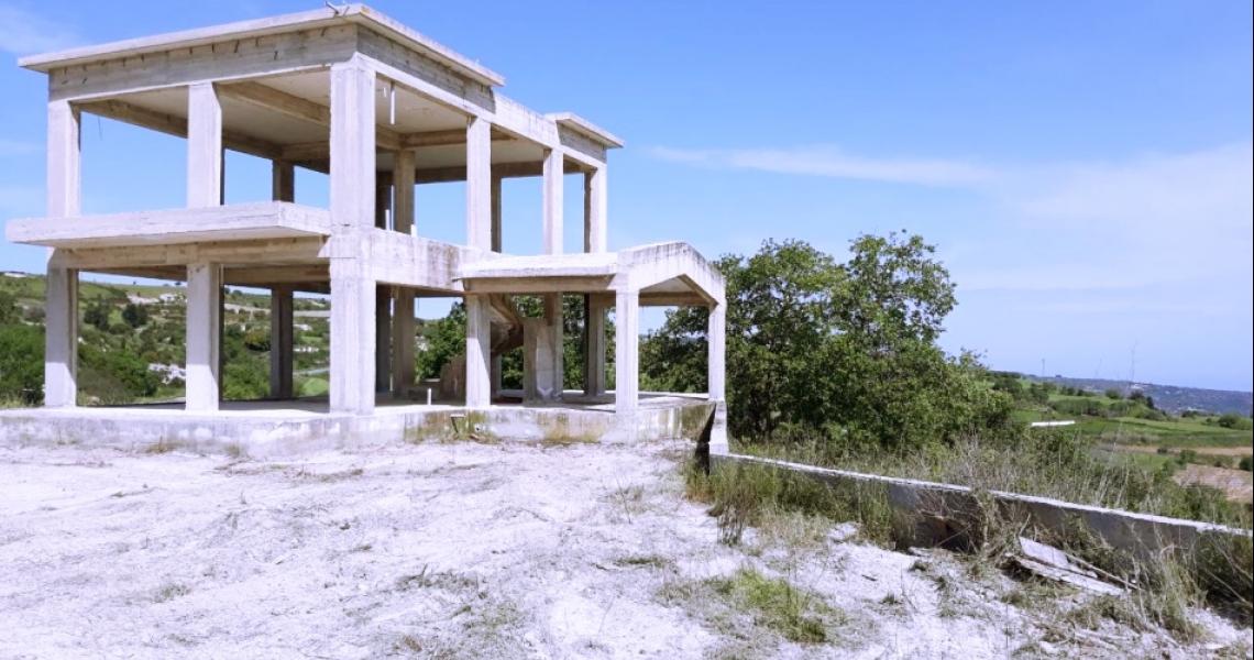 Large House skeleton and 4 plots for sale — Paphos