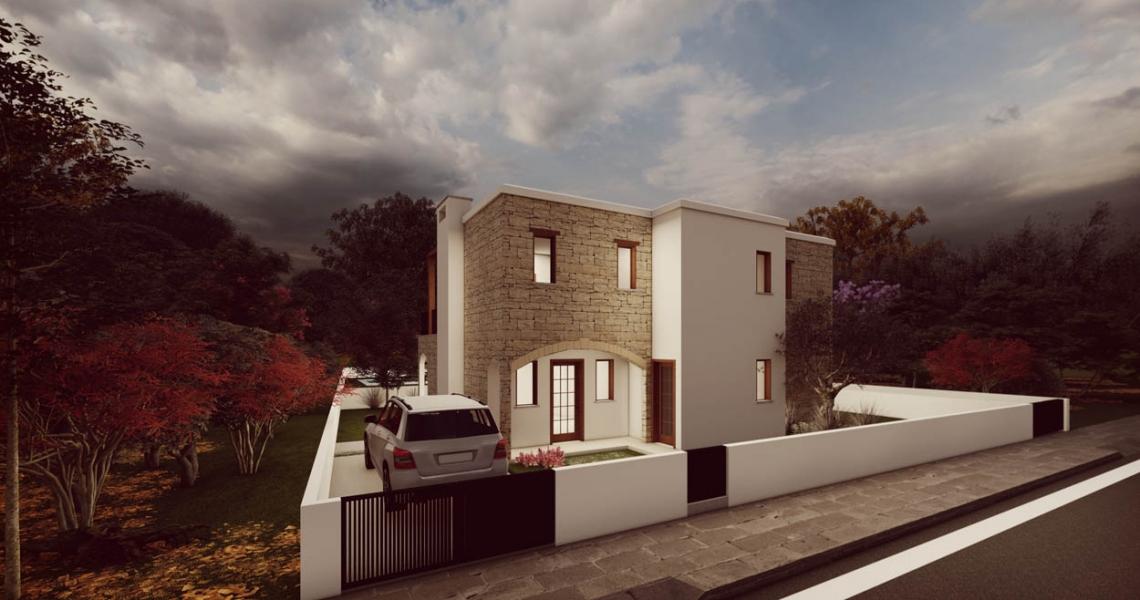 Stone style 3-Bedroom Villa Polemi, Letymbou, 310,000 — Paphos
