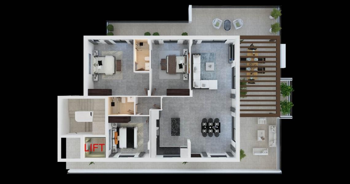 3-Bedroom Apartment close to sea and Mall in Prestige Complex — photo 22 of 25