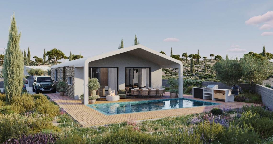 3-bedroom, 3-bathroom bungalows with modern techniques — Paphos
