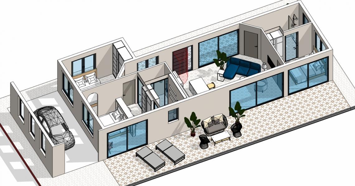 3 bedrooms, 2 bathrooms - bungalow Paphos area — Paphos