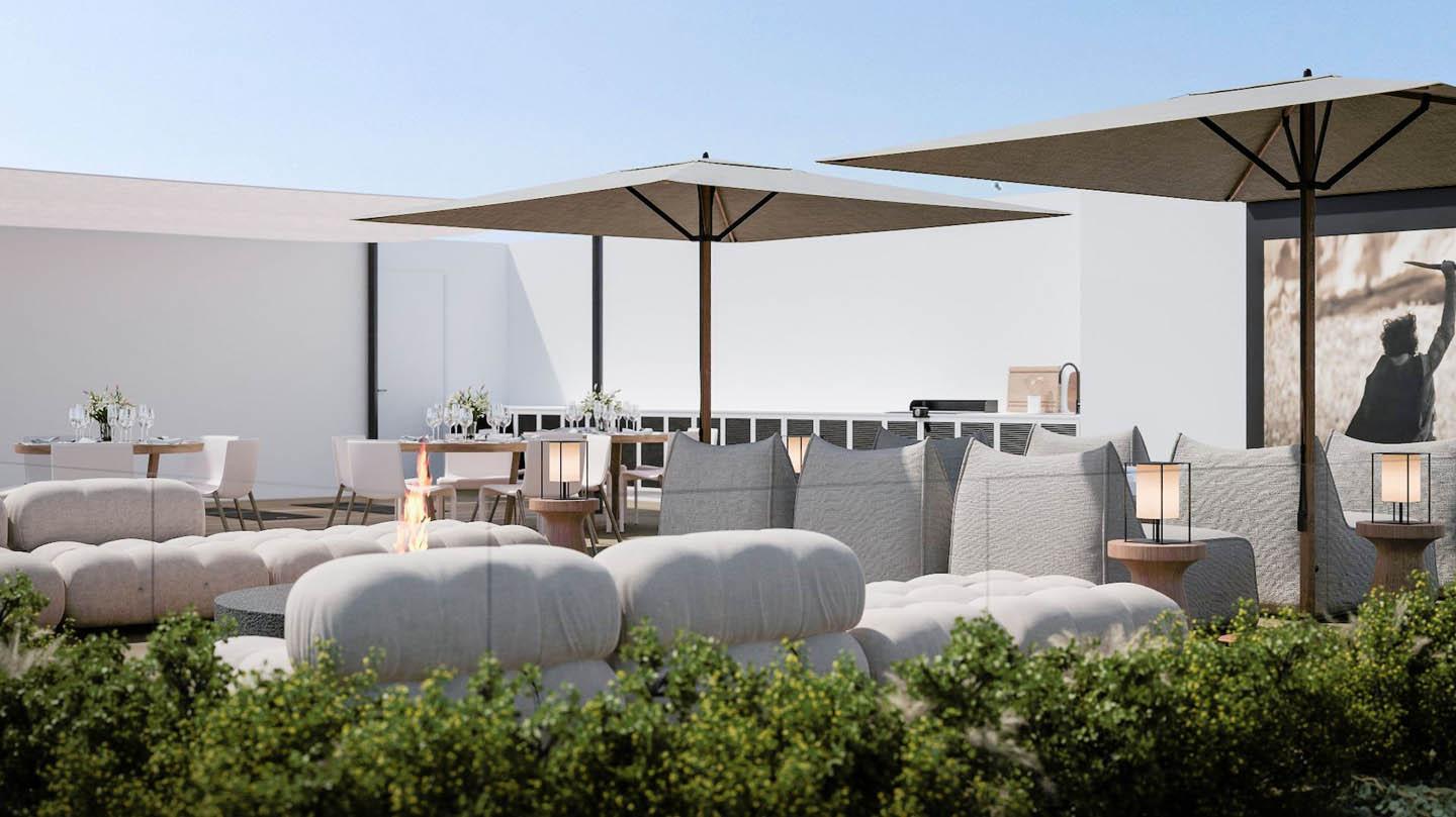 New studio with communal rooftop bar and fitness center — photo 7 of 8