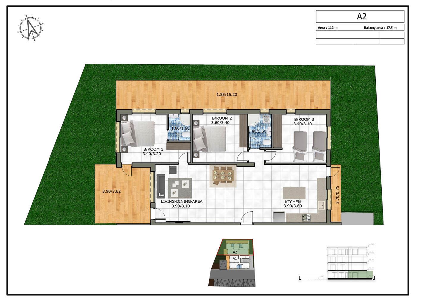 Modern 3-Bedroom Apartment in a New Building — photo 7 of 7