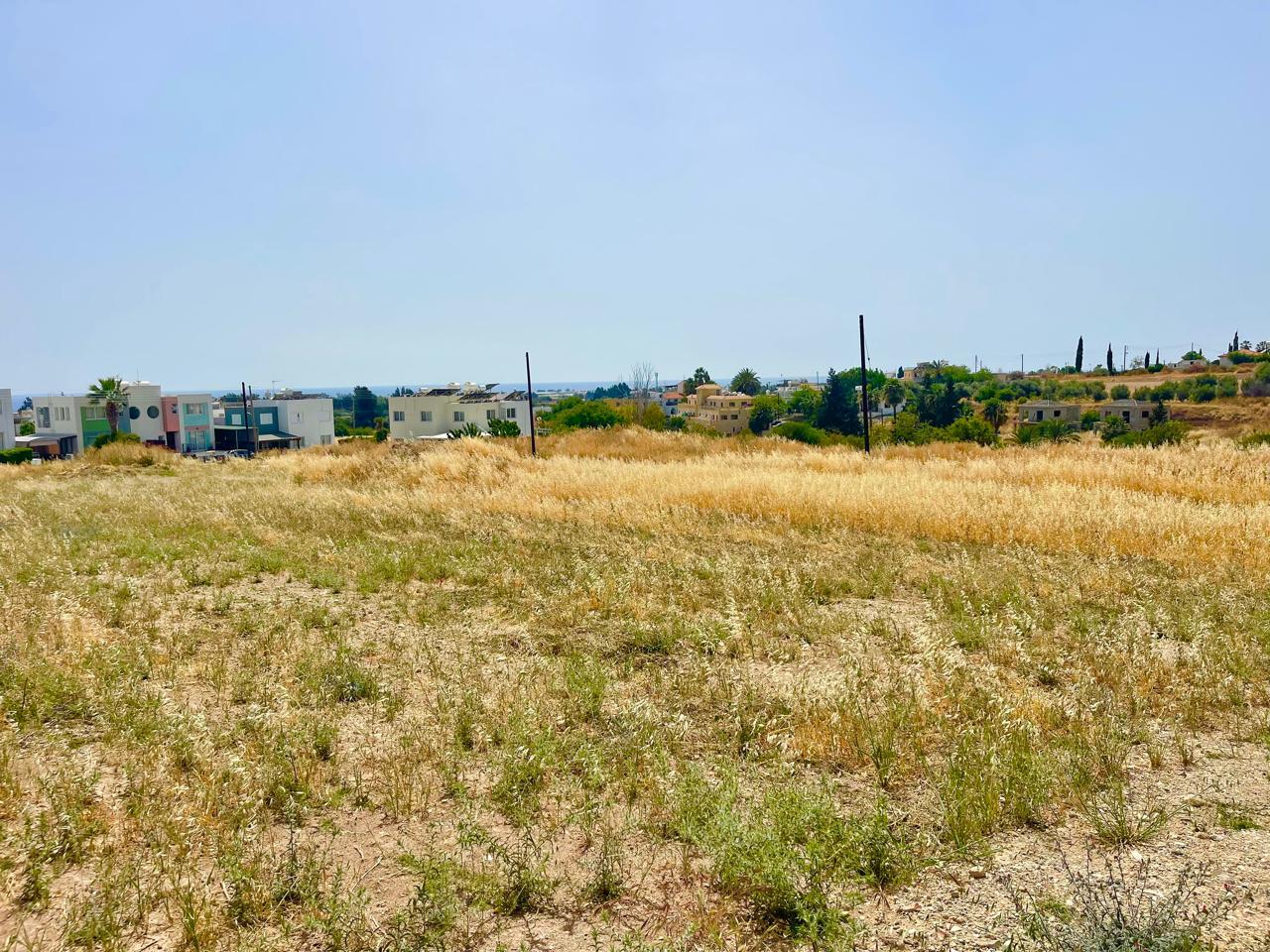 Plot of land with panoramic views of the sea and rolling hills — Paphos