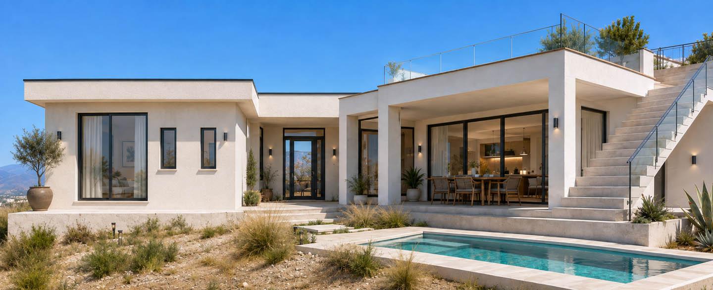 4-Bedroom part complete Bungalow, spectacular views. — Simou, Steni