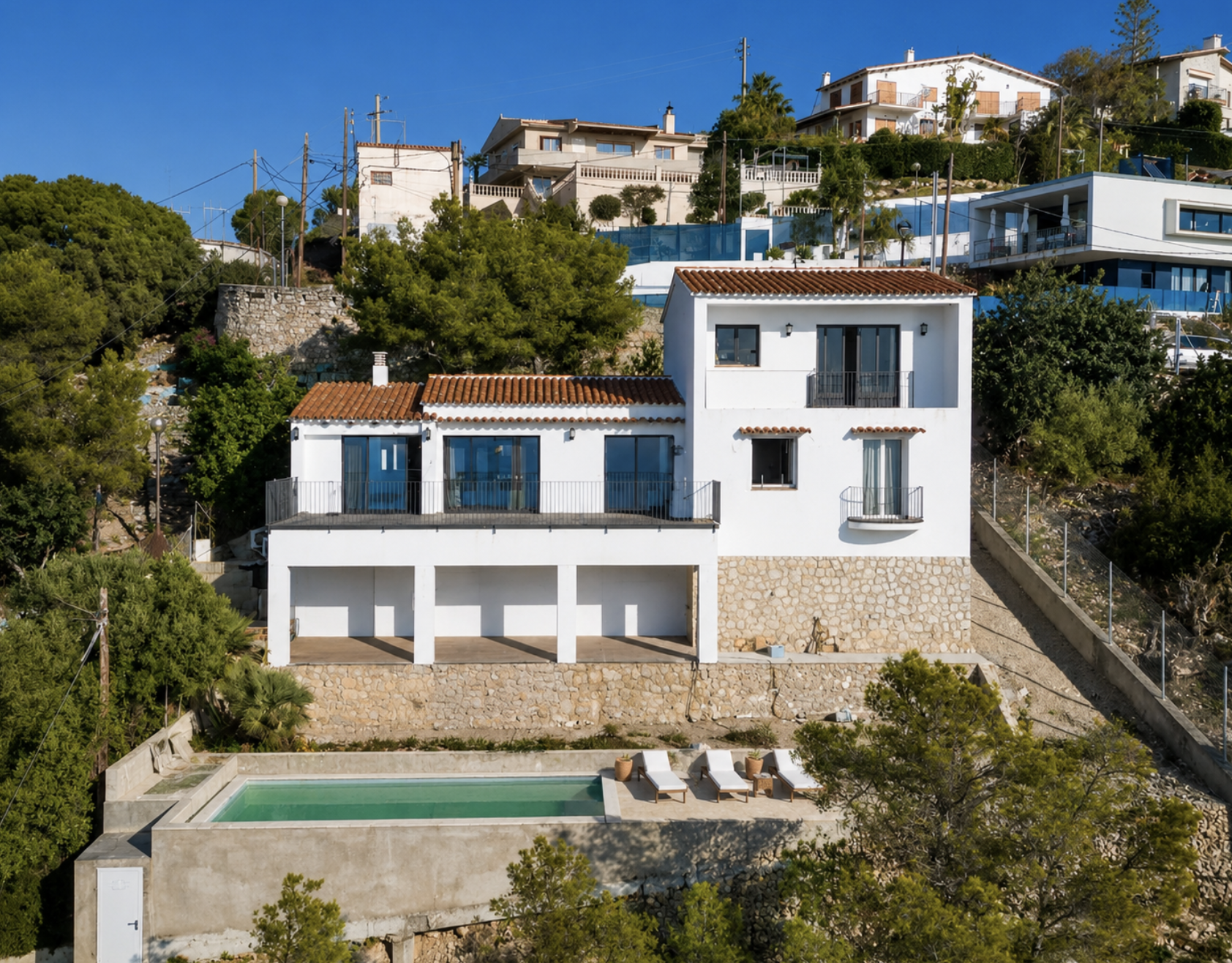 La Levantina has the best views in Sitges, and this south-facing villa makes the most of them: the town, the marina and the open — Levantina