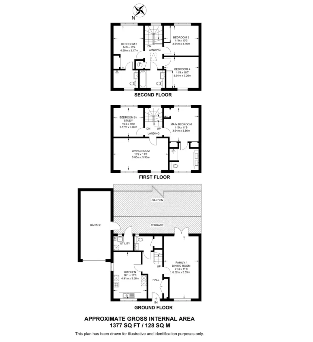 Floor plan — 5 Bedroom House for Sale in Trent Park Enfield London