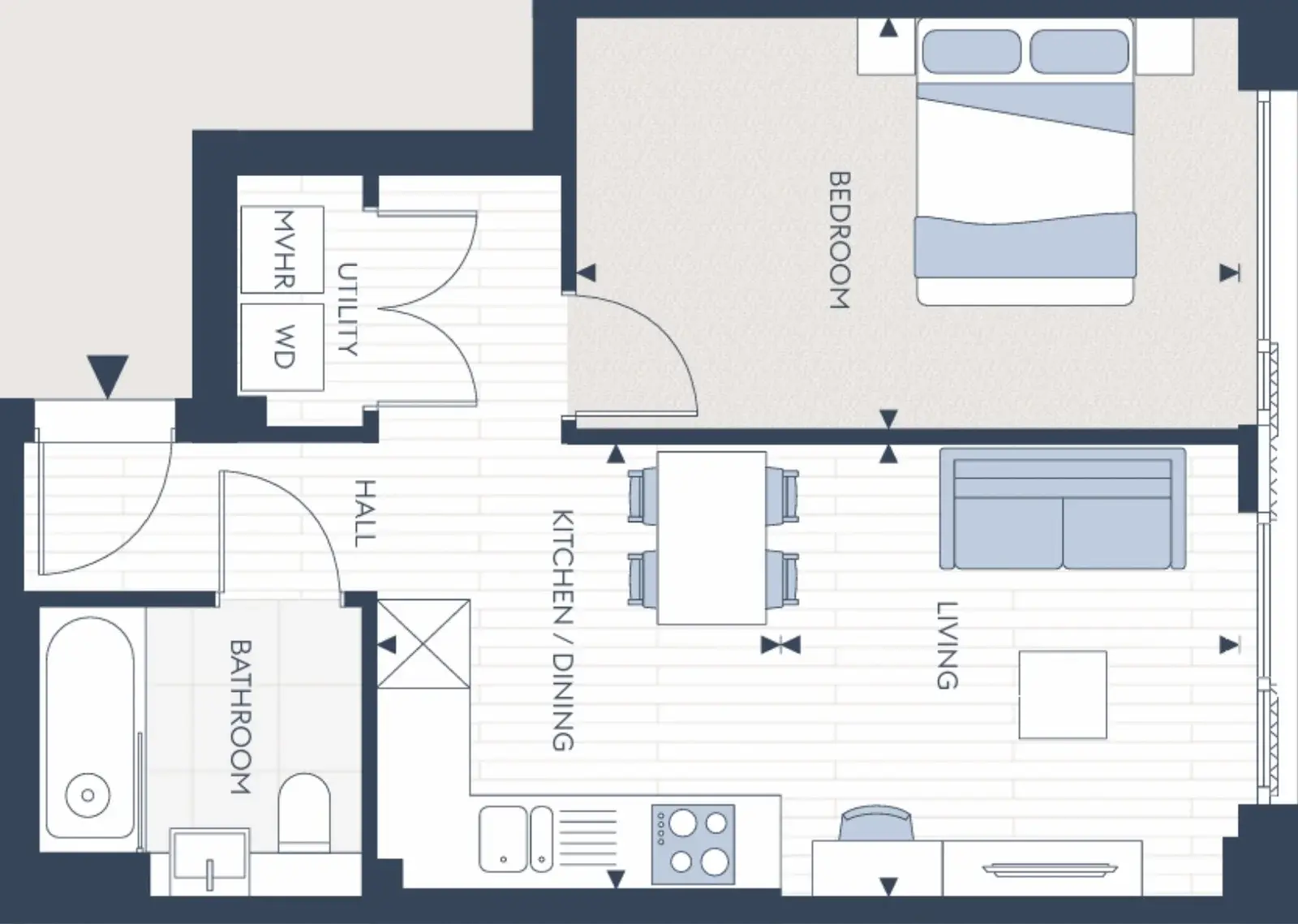 Floor plan — 1 Bedroom Apartment for Sale in Birmingham B4 Glasswater Locks