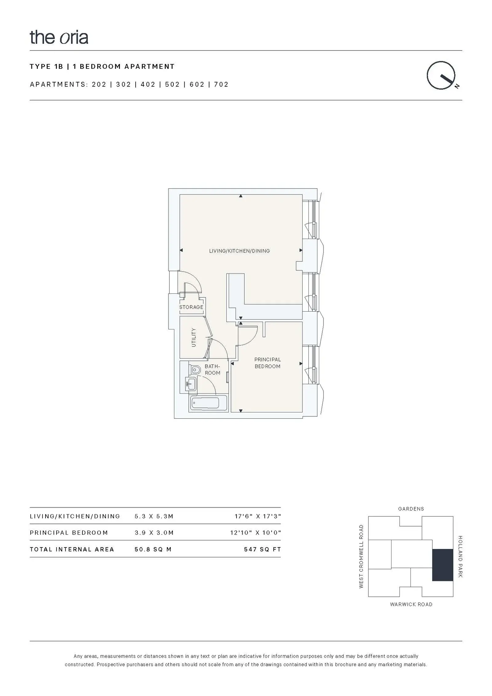 Floor plan — 1 Bedroom Apartment for Sale in Kensington 100 Kensington