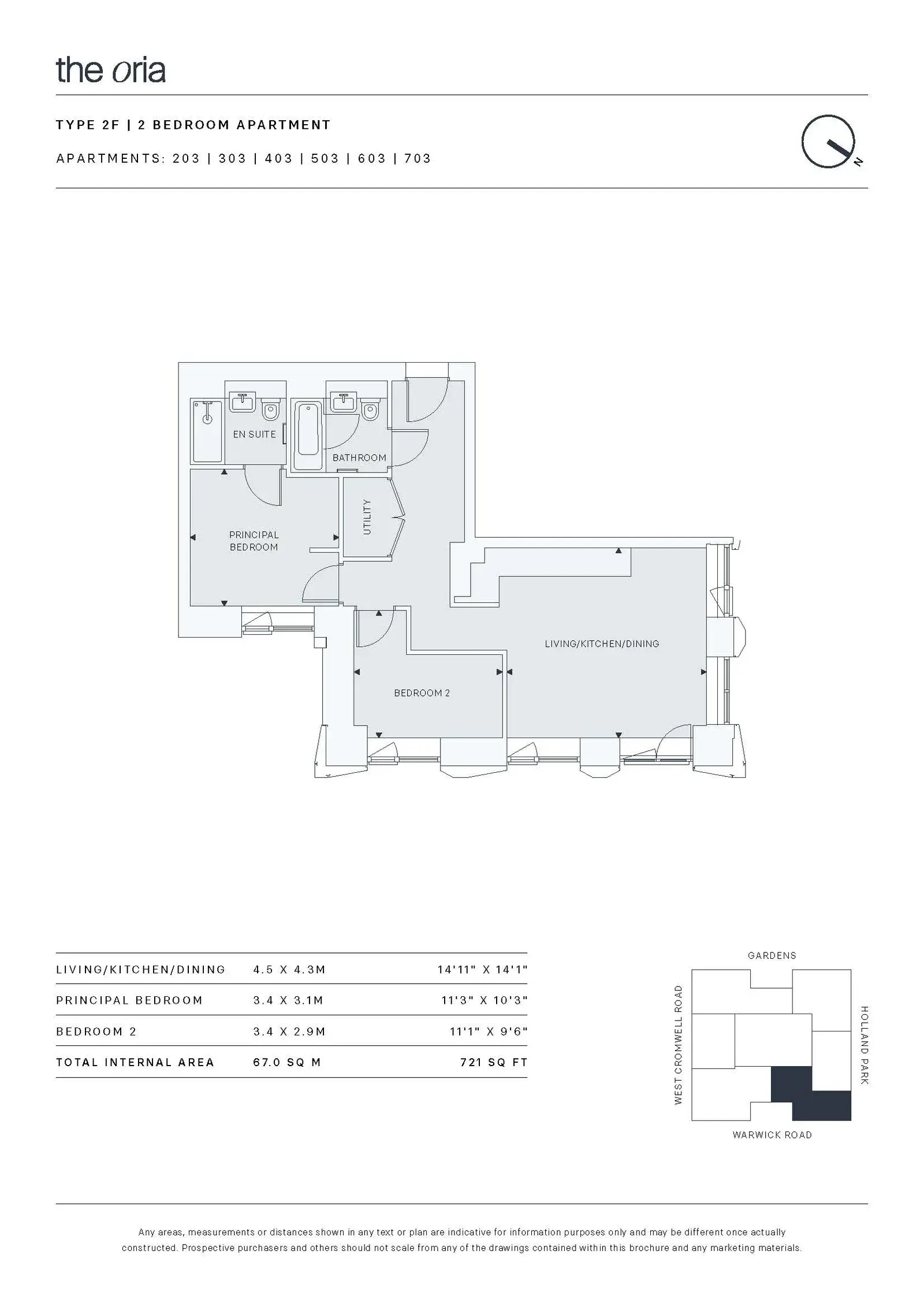 Floor plan — 2 Bedroom Apartment for Sale in Kensington 100 Kensington
