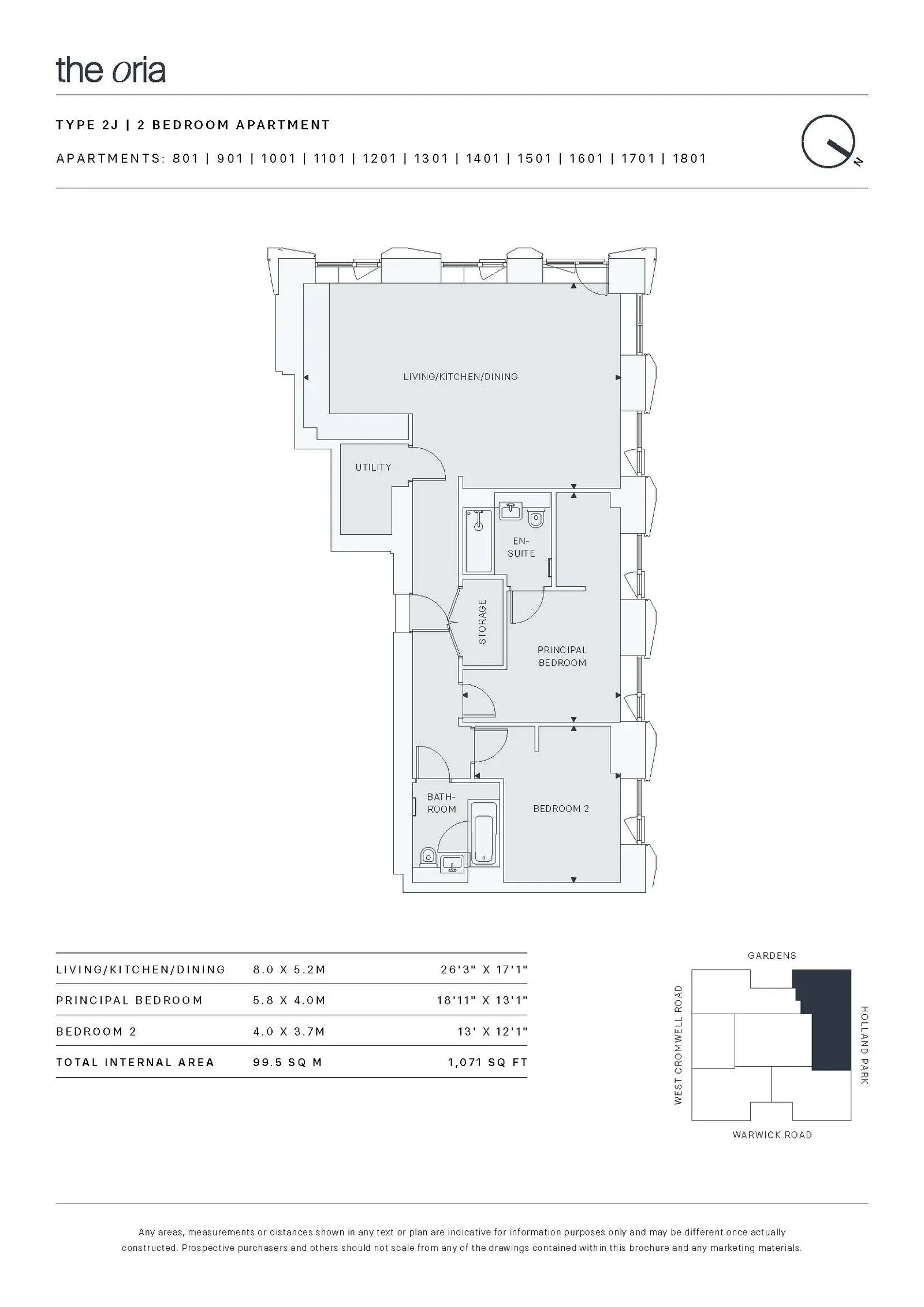 Floor plan — 2 Bedroom Apartment for Sale in Kensington 100 Kensington