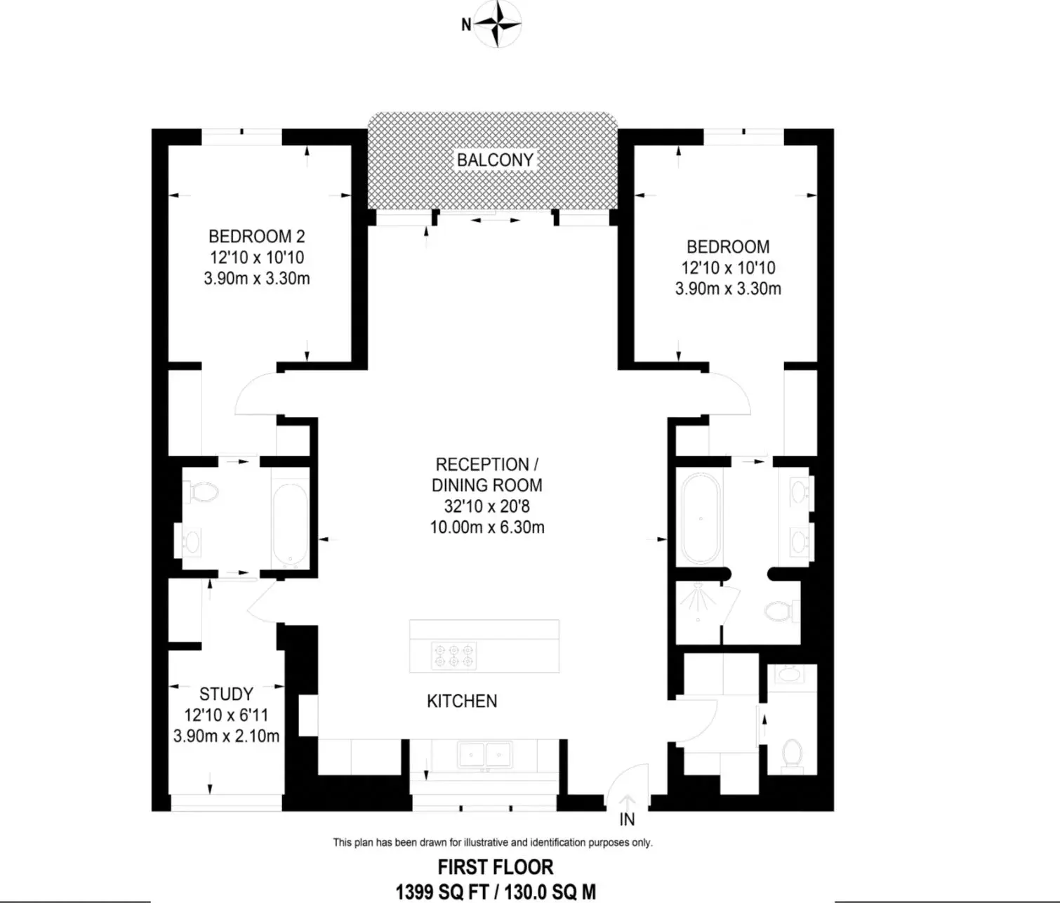 Floor plan — 2 Bedroom Apartment for Sale in Marylebone Square