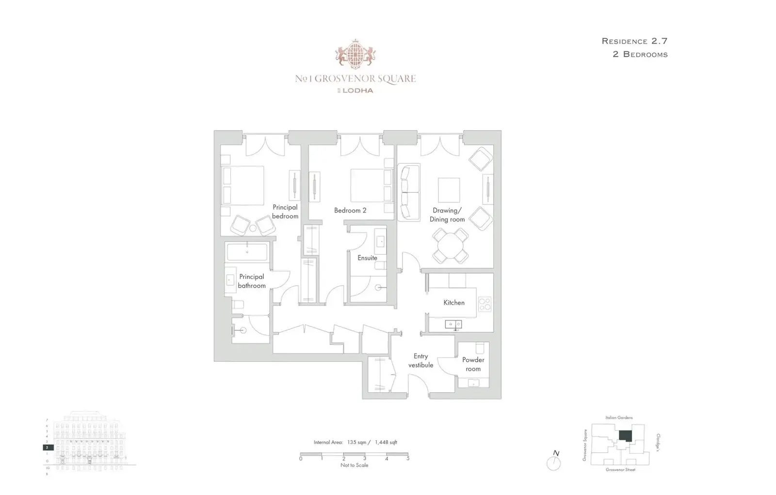 Floor plan — Apartment for Sale in Mayfair W1K No.1 Grosvenor Square