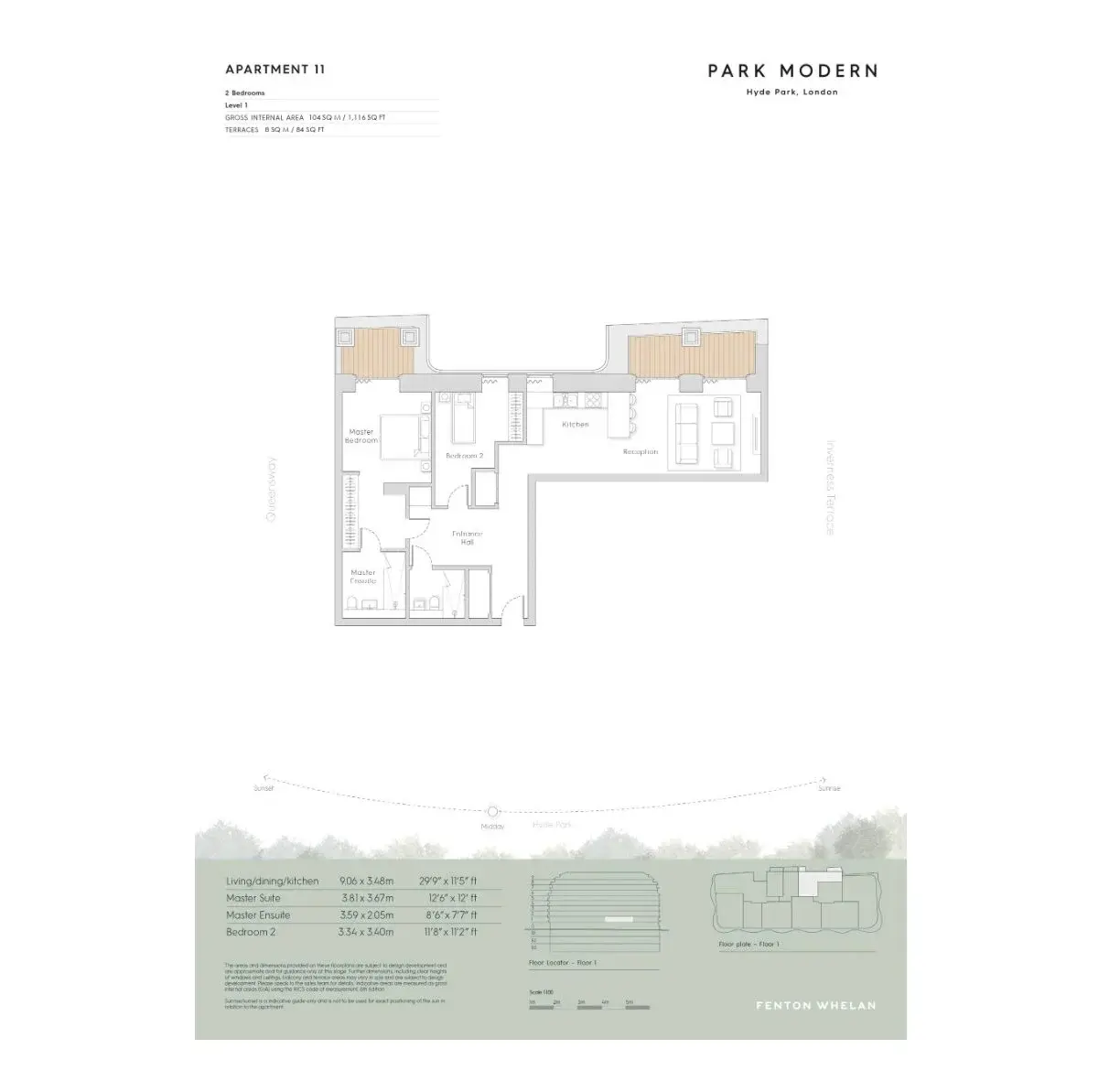 Floor plan — 2 Bedroom Apartment for Sale in Bayswater Park Modern