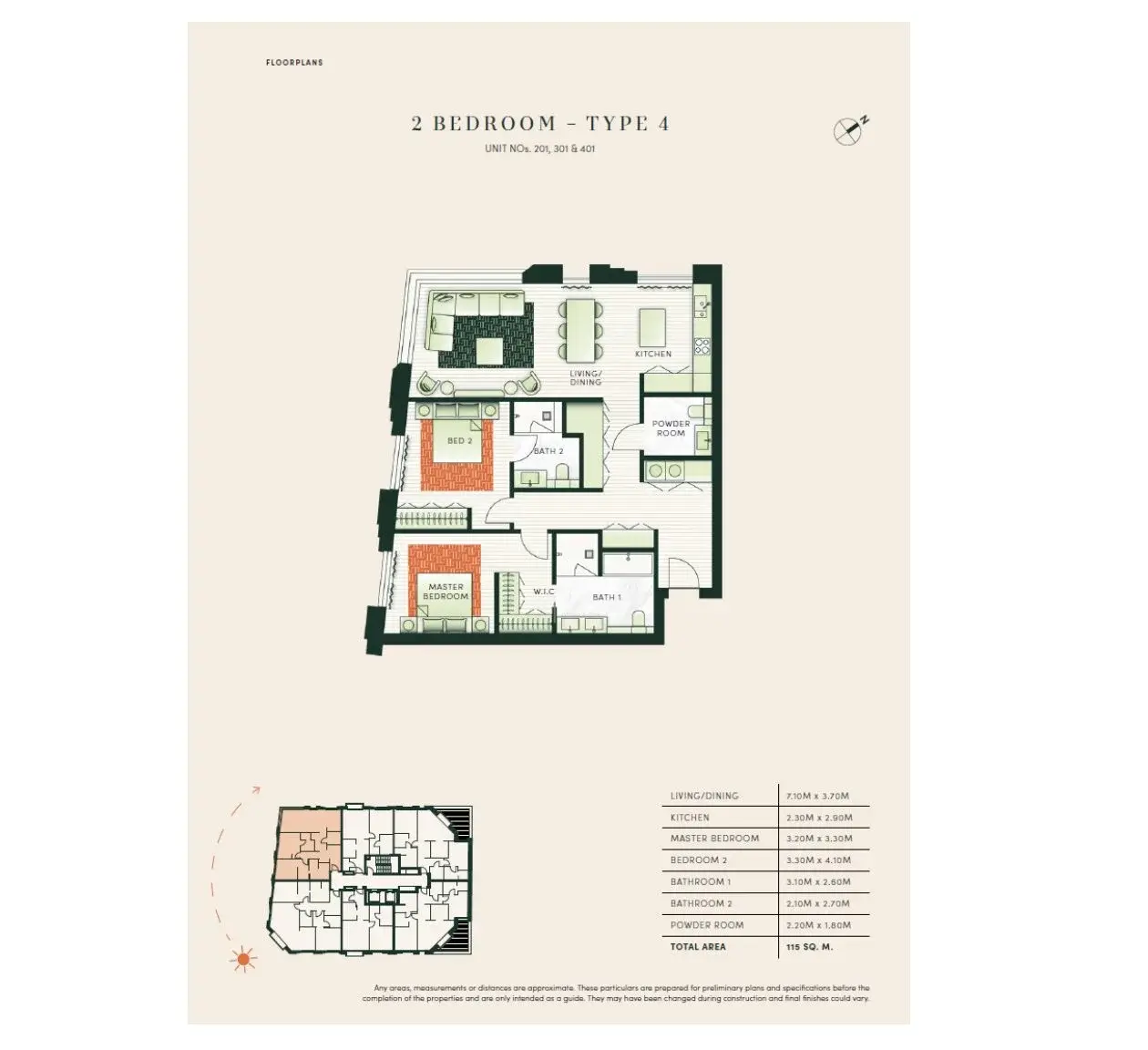 Floor plan — 2 Bedroom Apartment for Sale in Chelsea London The Lucan