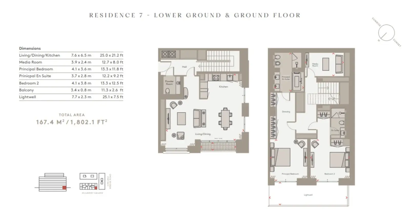 Floor plan — Duplex Apartment for Sale in Belgravia Chelsea Barracks