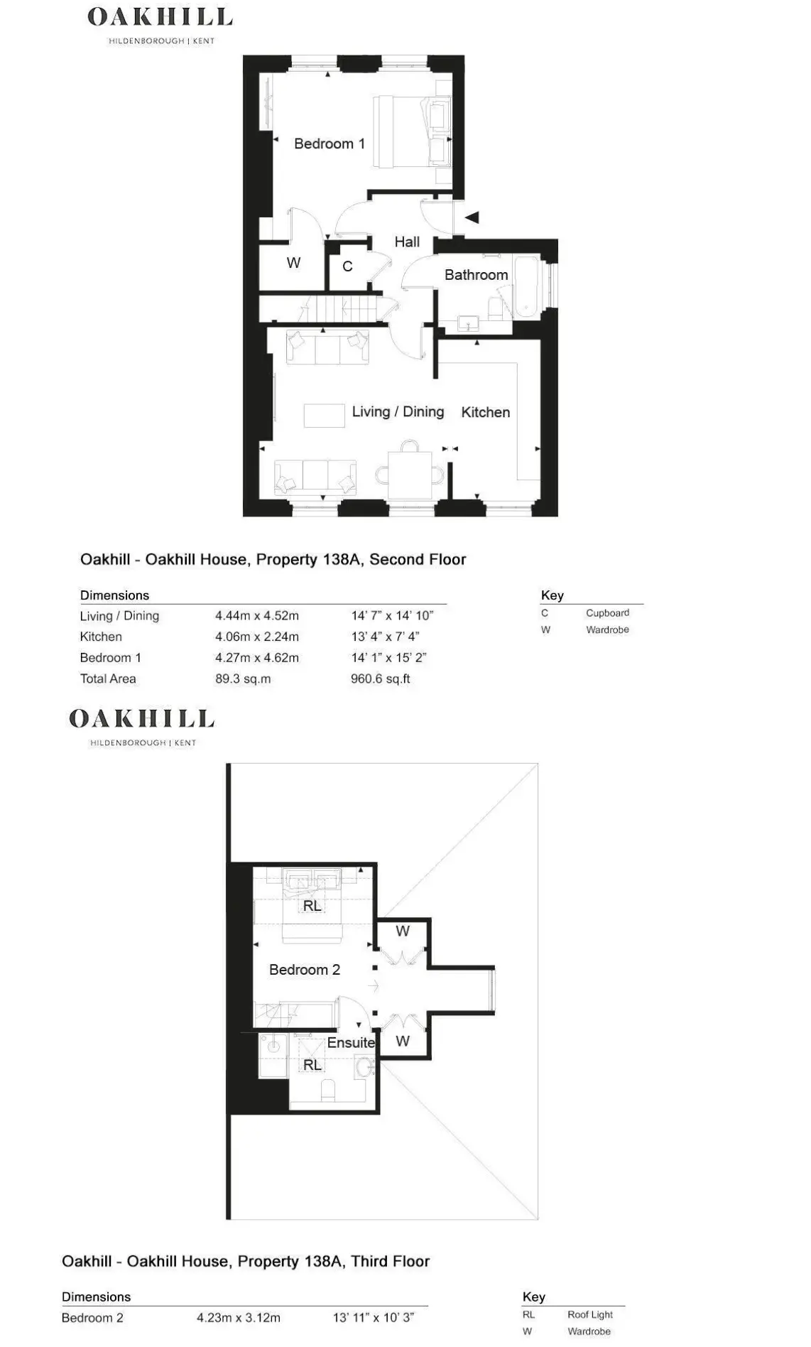Floor plan — Duplex Apartment for Sale in Hildenborough Oakhill