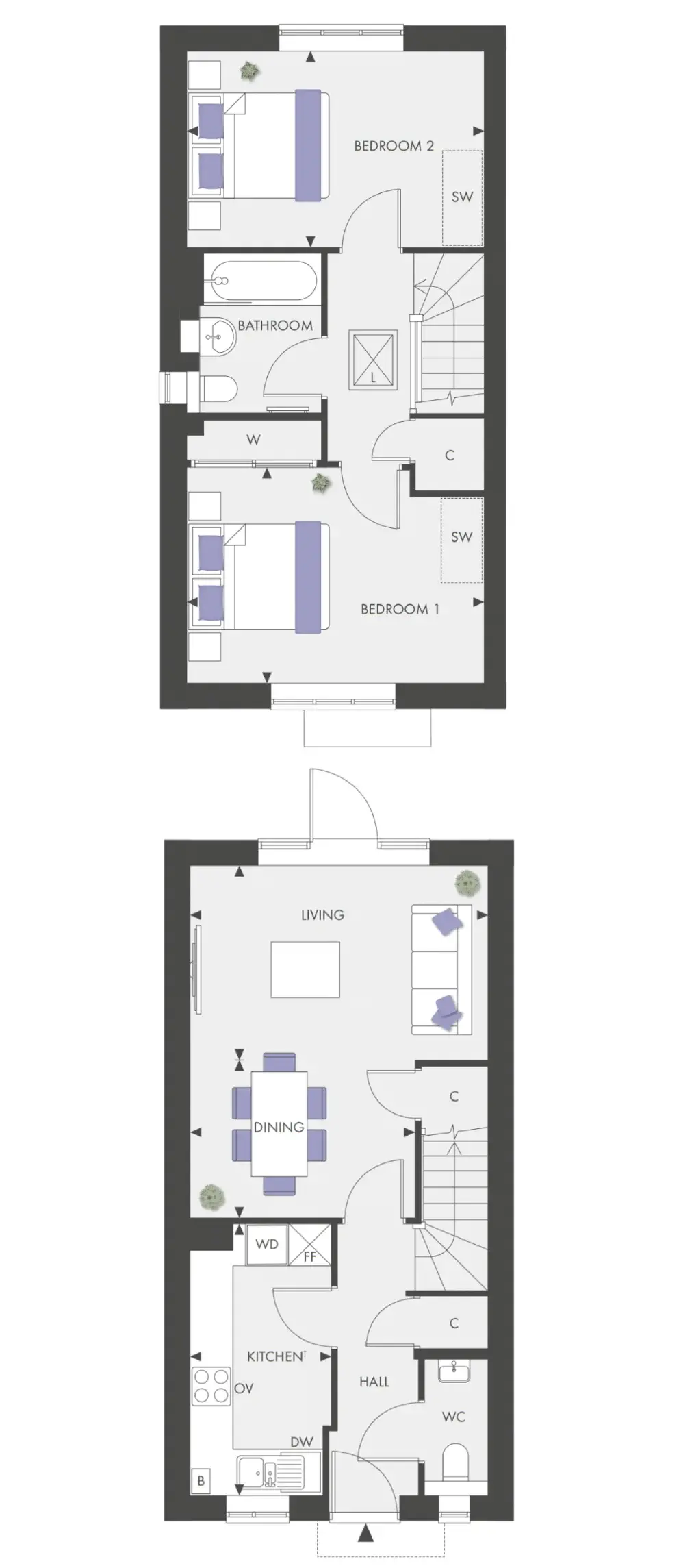 Floor plan — Terraced House for Sale Wallingford Oxfordshire Highcroft