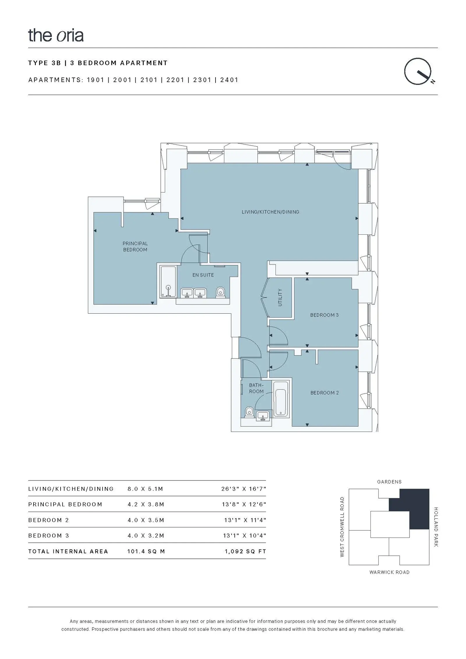 Floor plan — 3 Bedroom Apartment for Sale in Kensington London W14
