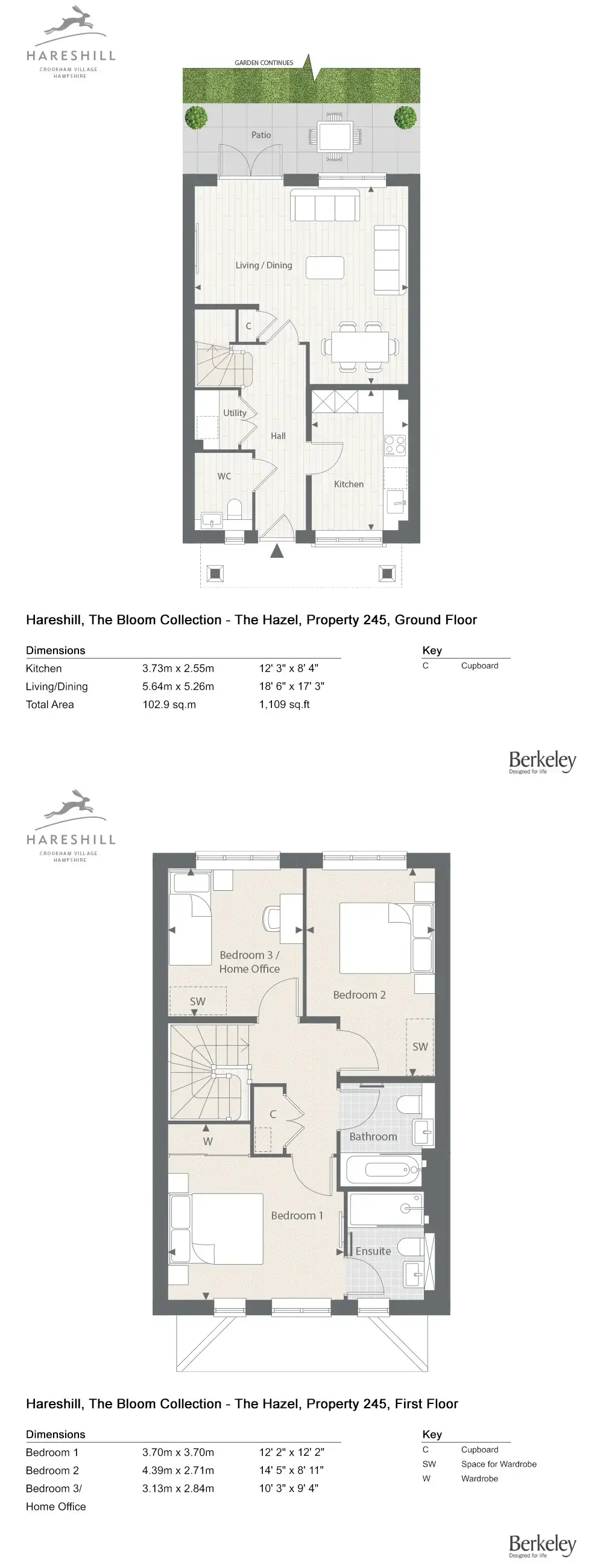 Floor plan — Detached House for Sale in Fleet Hareshill
