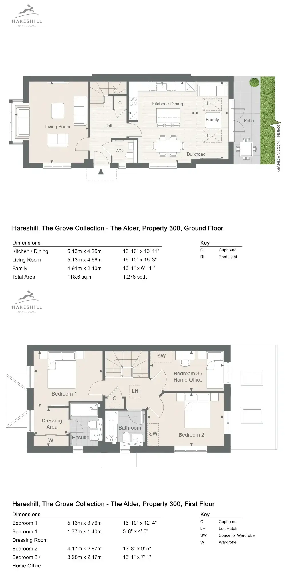 Floor plan — Detached House for Sale in Fleet Hareshill