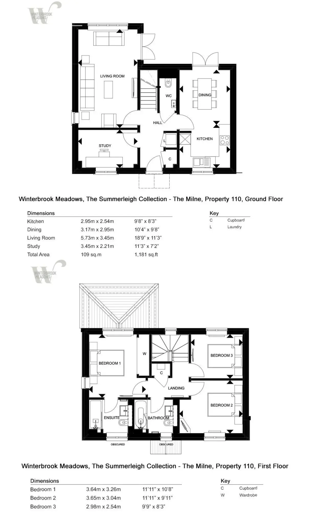 Floor plan — Detached House for Sale Wallingford Oxfordshire Winterbrook Meadows