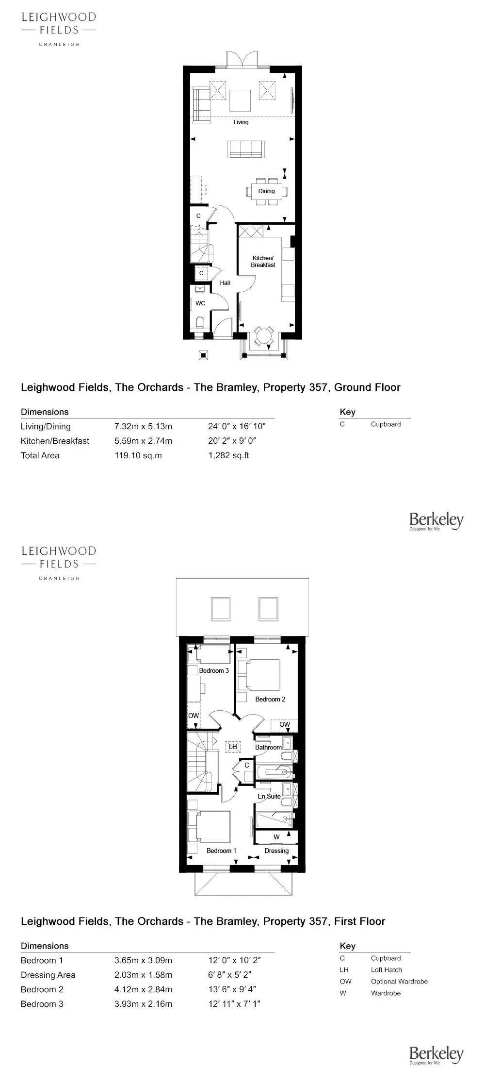 Floor plan — Detached House for Sale in Cranleigh Leighwood Fields