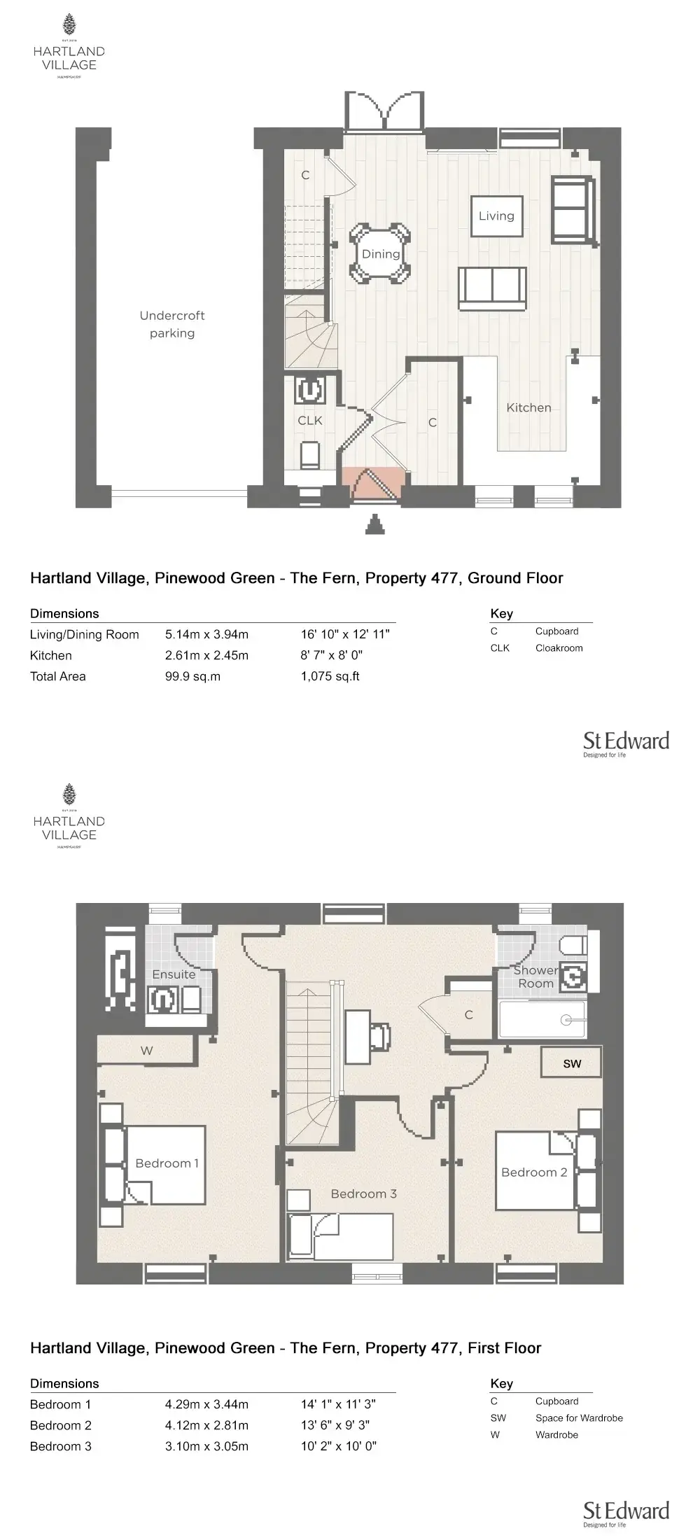 Floor plan — Detached House for Sale in Fleet Hartland Village