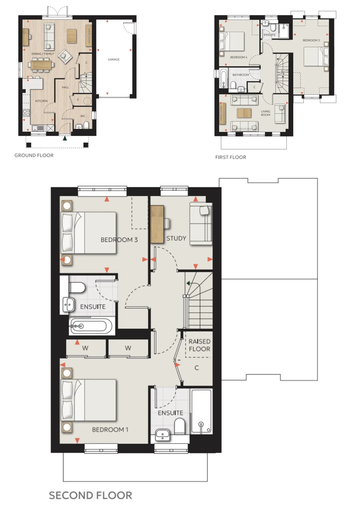 Floor plan — Detached House for Sale in Milton Keynes MK16 Eastbrook Village