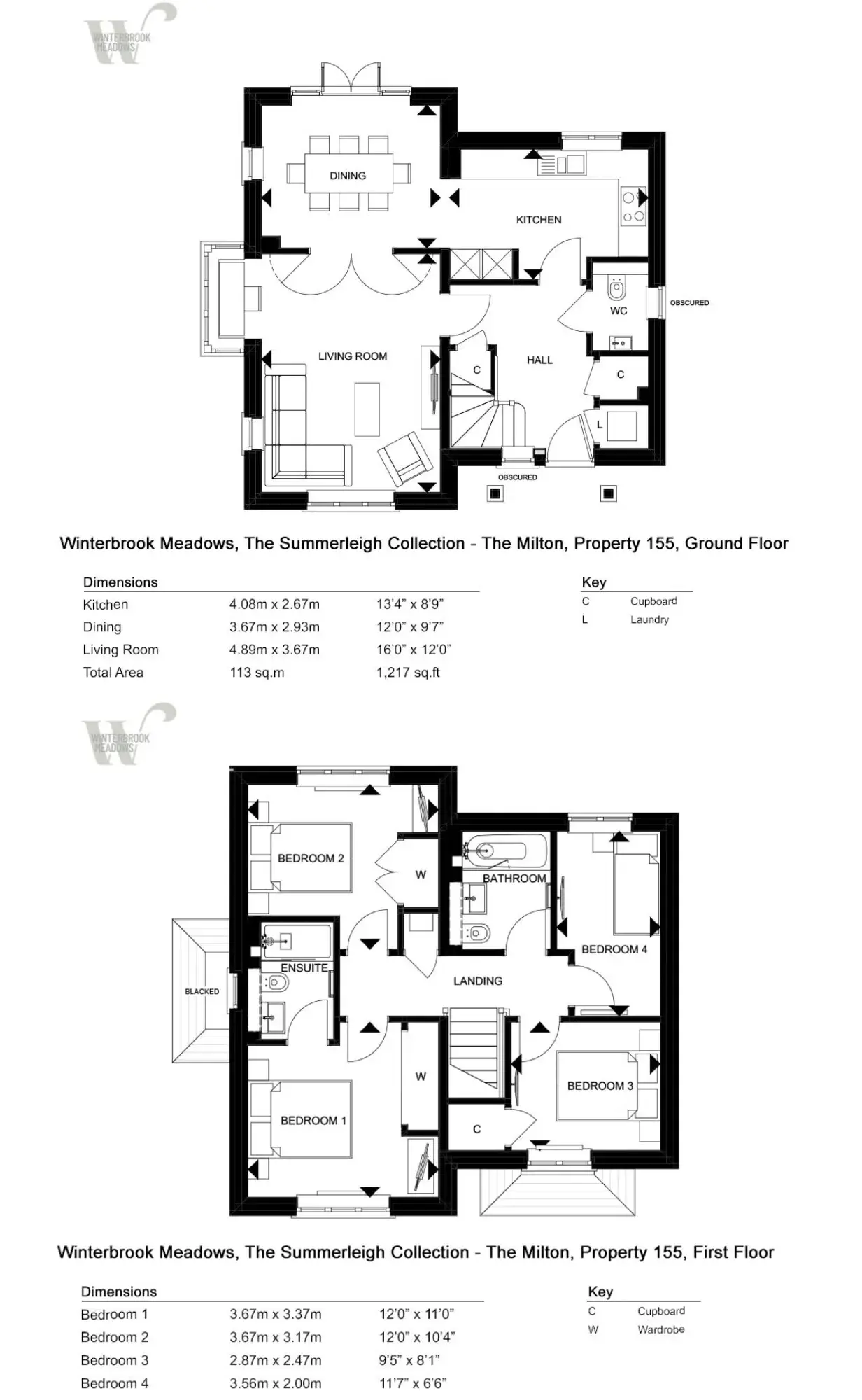 Floor plan — Detached House for Sale Wallingford Oxfordshire Winterbrook Meadows