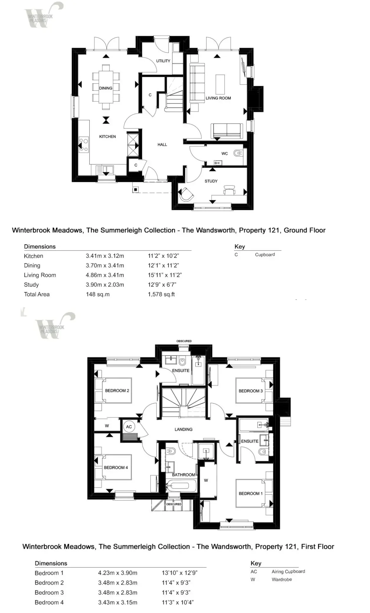 Floor plan — Detached House for Sale Wallingford Oxfordshire Winterbrook Meadows