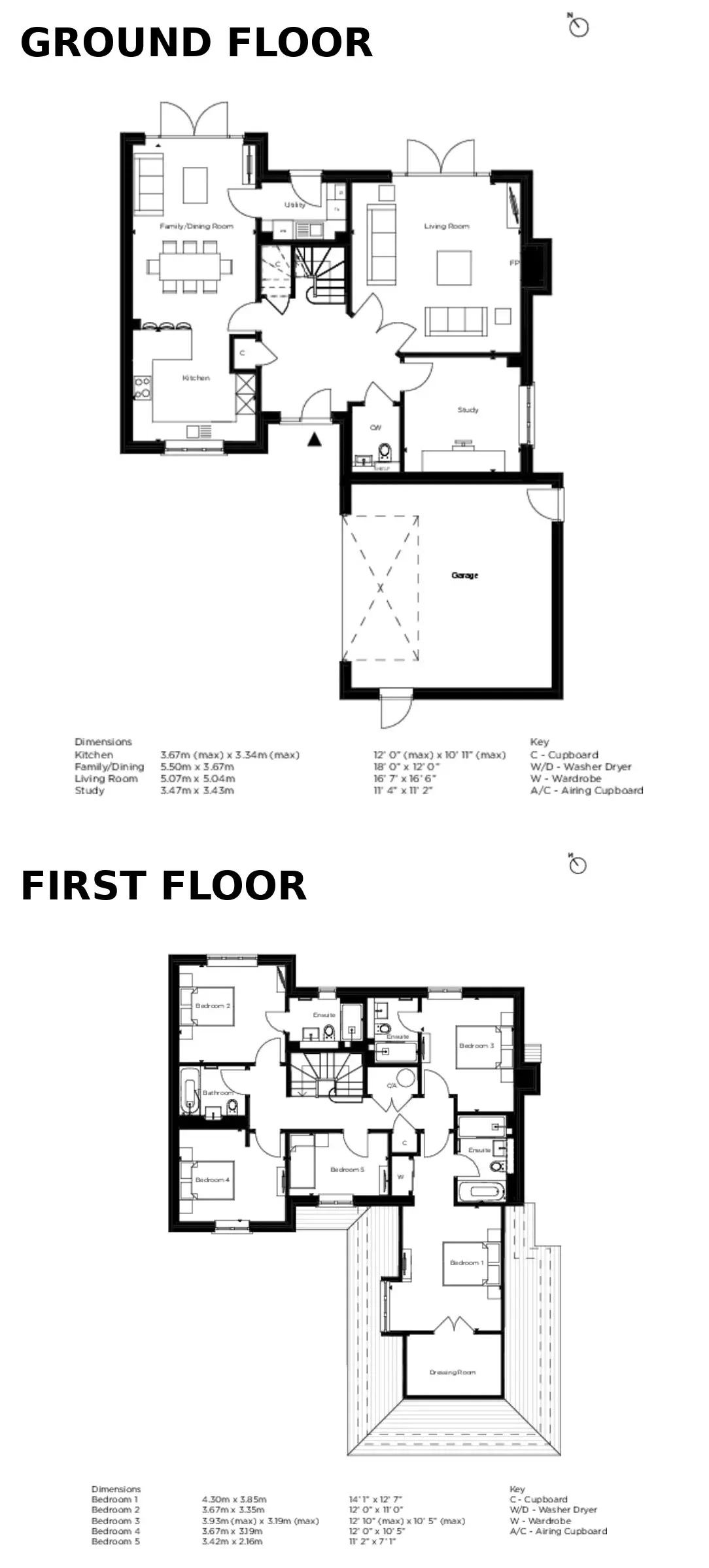 Floor plan — Detached House for Sale High Wycombe Buckinghamshire Abbey Barn Park