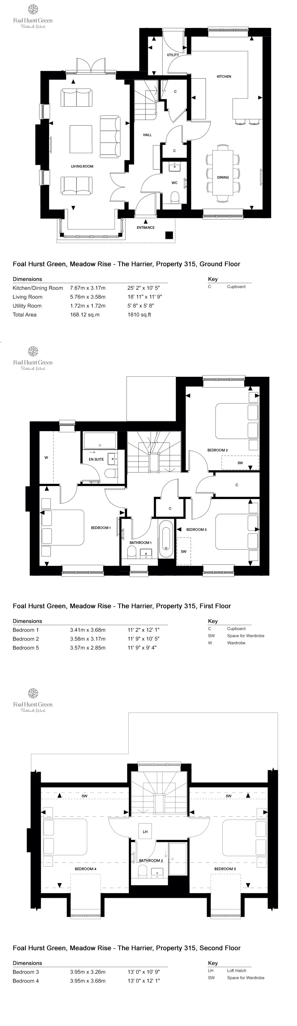 Floor plan — Detached House for Sale in Paddock Wood Foal Hurst Green