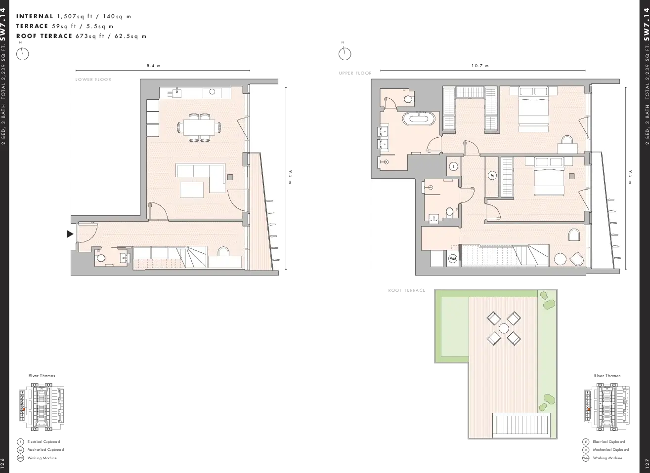 Floor plan — Duplex Apartment for Sale in Battersea Power Station London