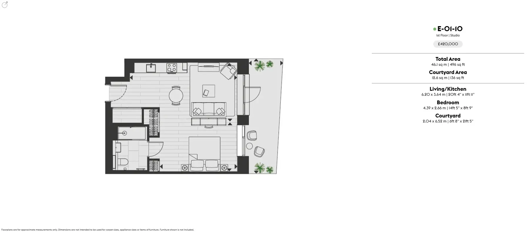 Floor plan — Studio Apartment for Sale in Brent Cross Town London NW2