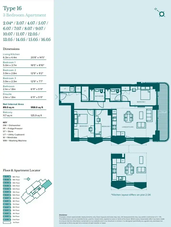 Floor plan — 3 Bedroom Apartment for Sale in Westminster London Ebury