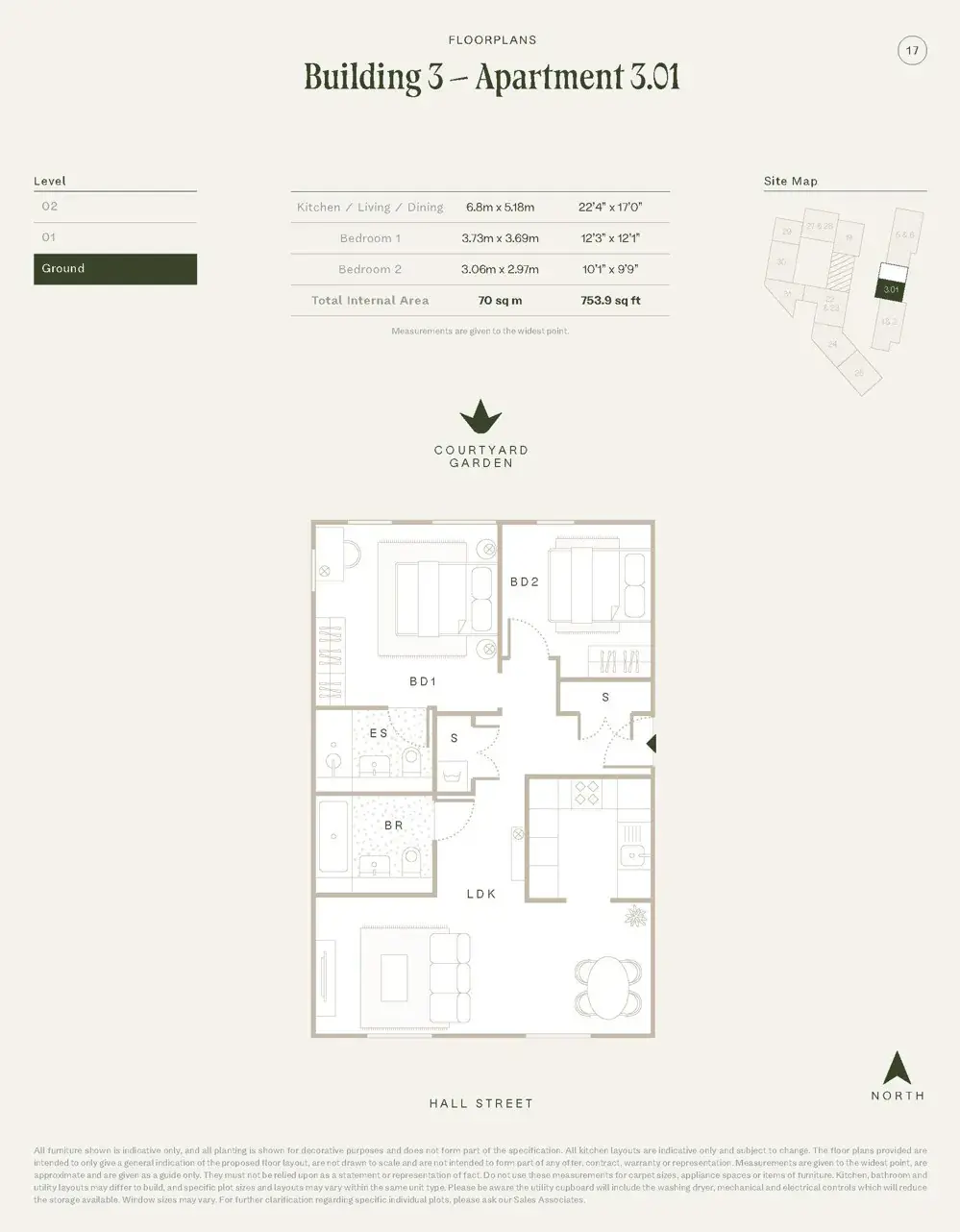 Floor plan — 2 Bedroom Apartment for Sale in Angel London Angel Village