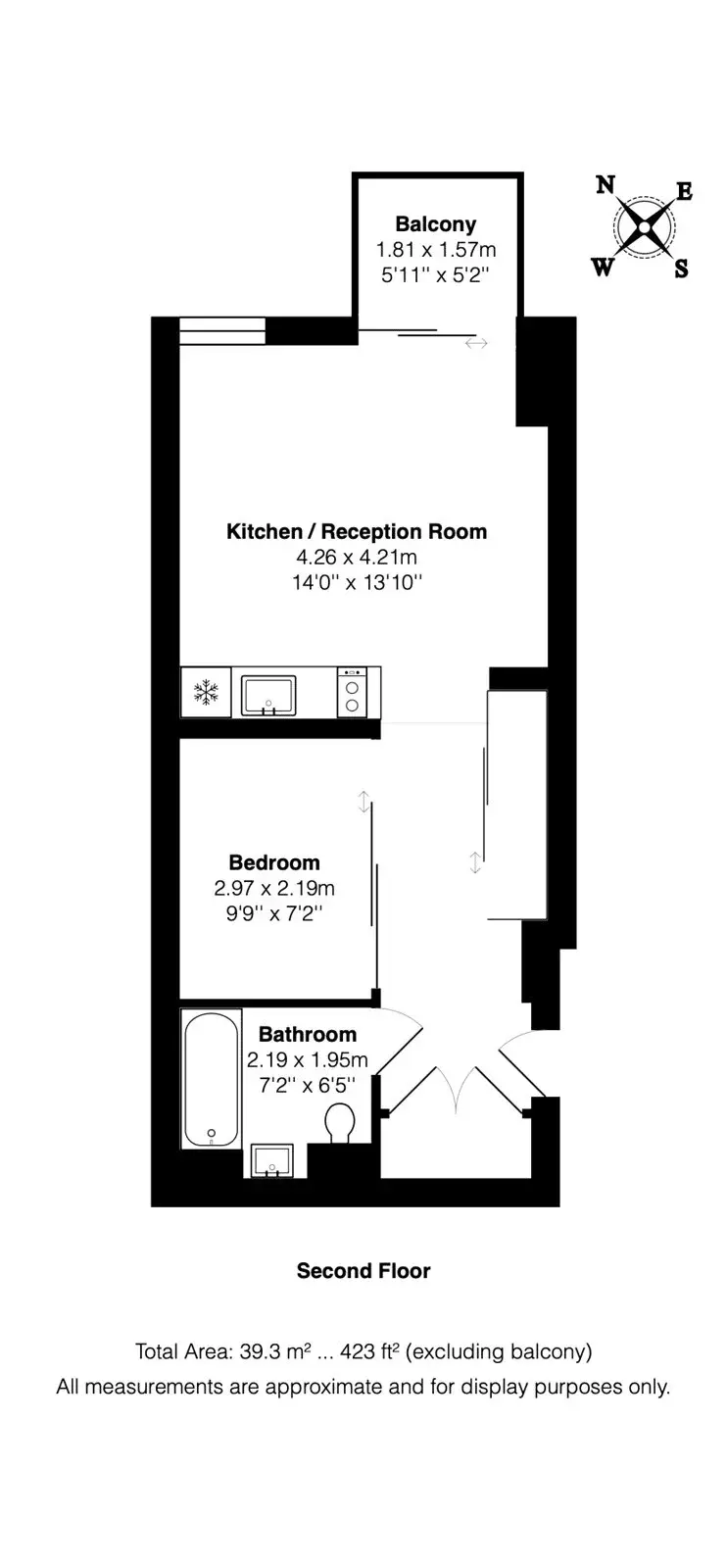 Floor plan — Studio Apartment for Sale in Shoreditch London The Stage