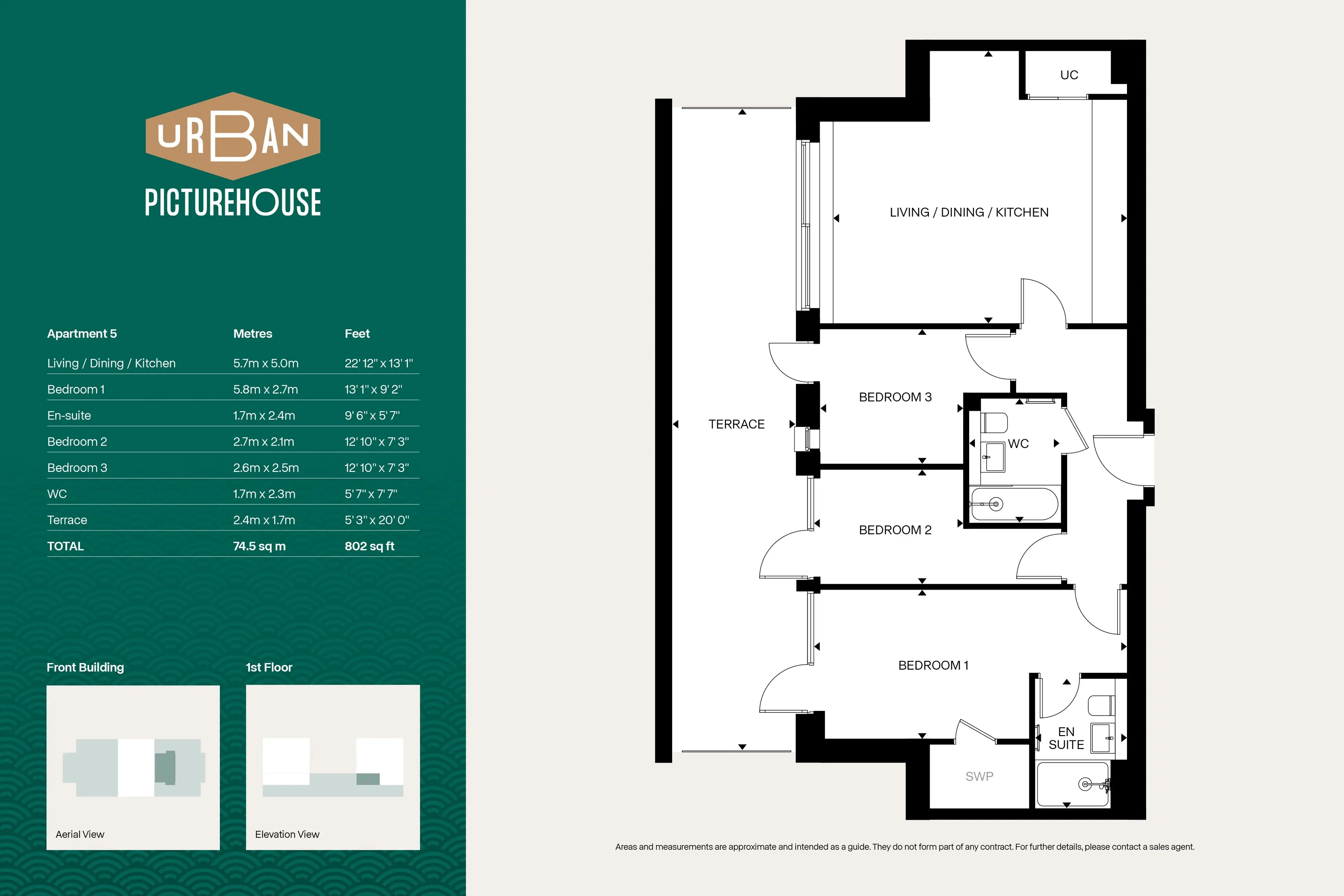 Floor plan — 3 Bedroom Apartment for Sale in Sidcup Urban Picturehouse